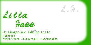 lilla happ business card